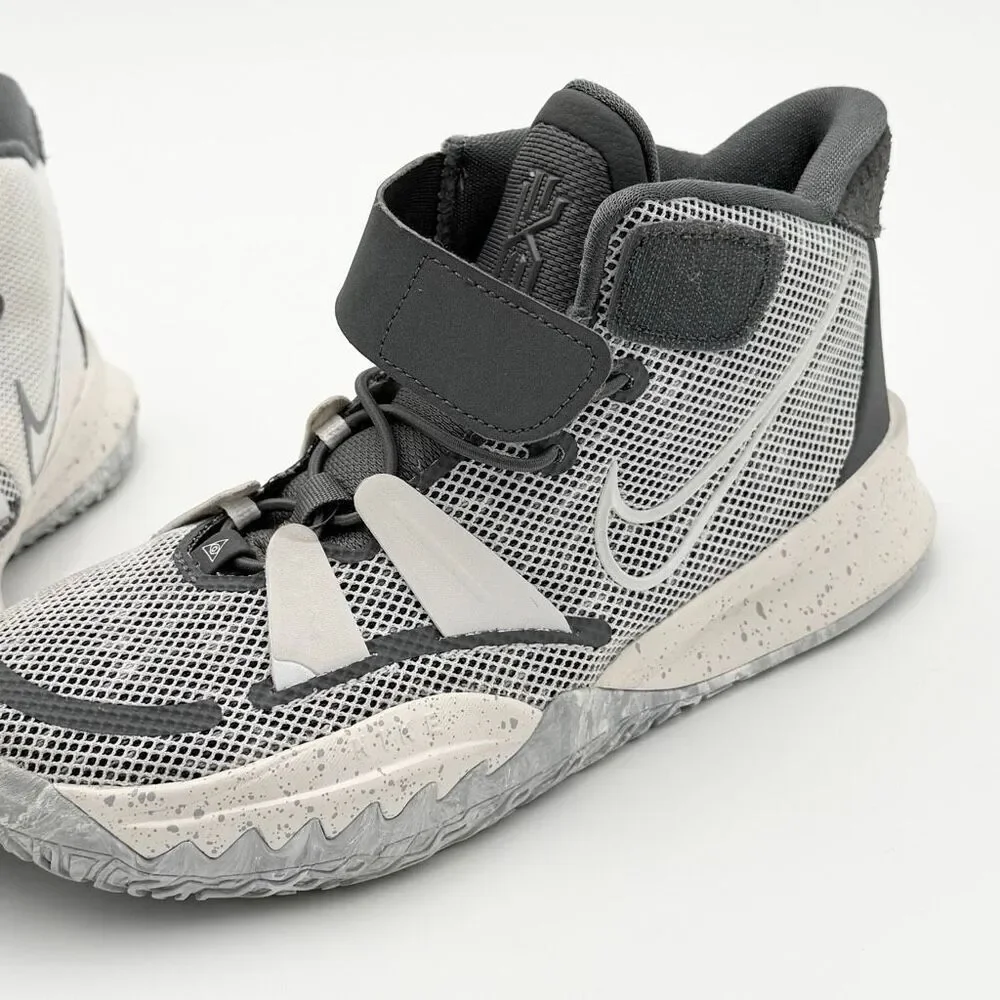 Nike Kyrie 4 Chip High Top Basketball Sneaker DB5623-011 Gray Mesh - Big Kids Si